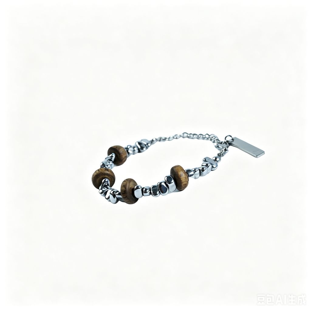 Agarwood Bracelet with Titanium Steel