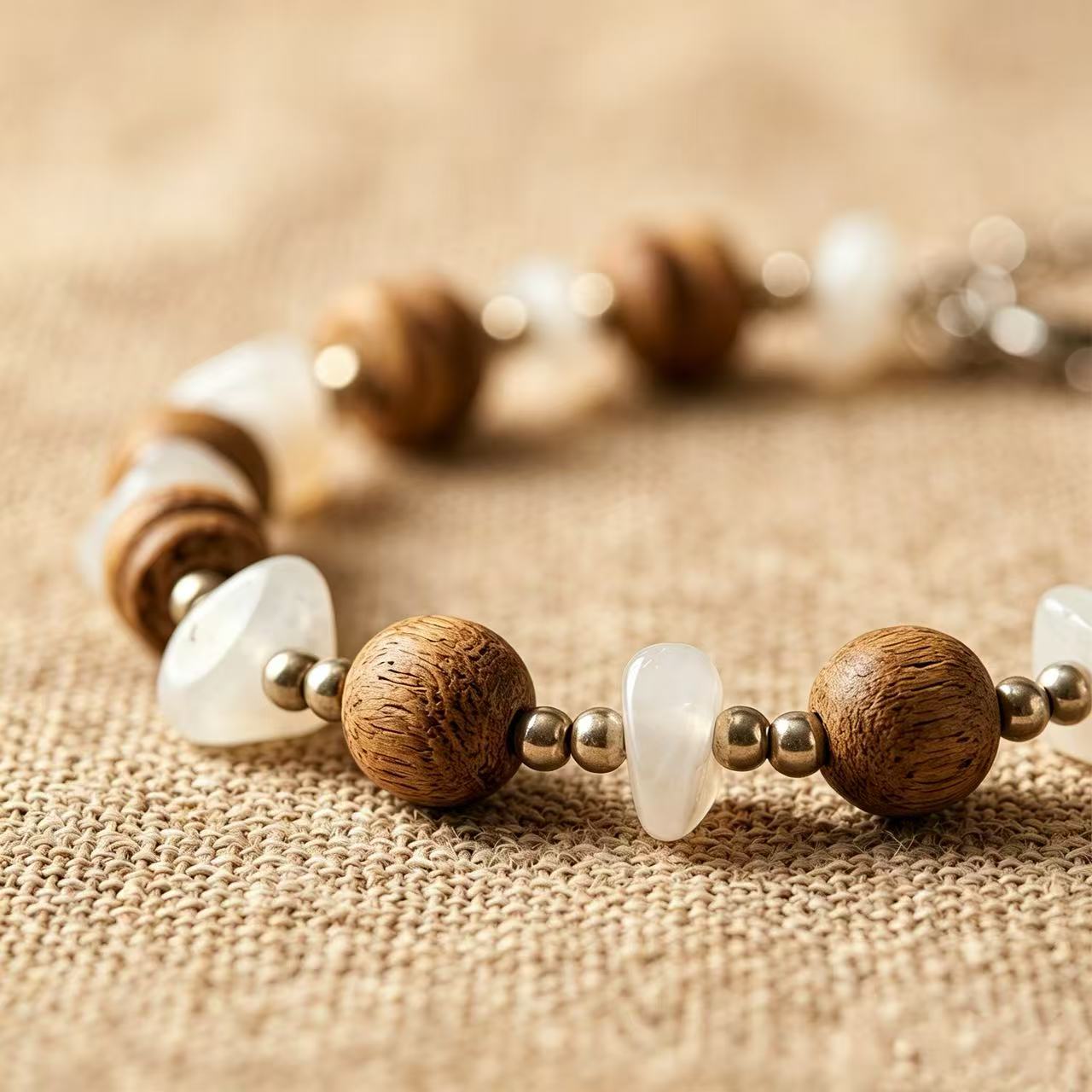 A graceful blend of natural agarwood and luminous moonstone.